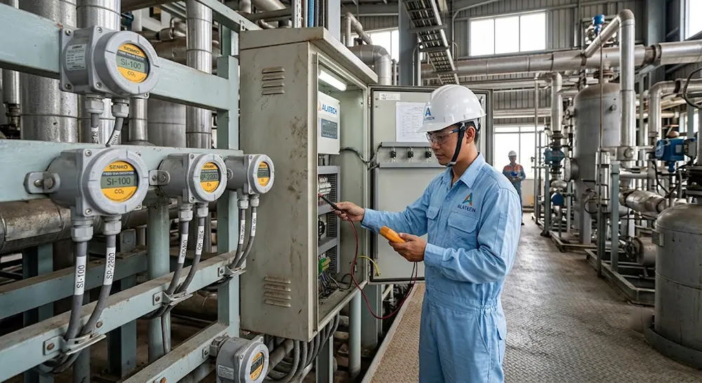 Hệ thống máy đo khí cố định giám sát rò rỉ khí của hãng Senko