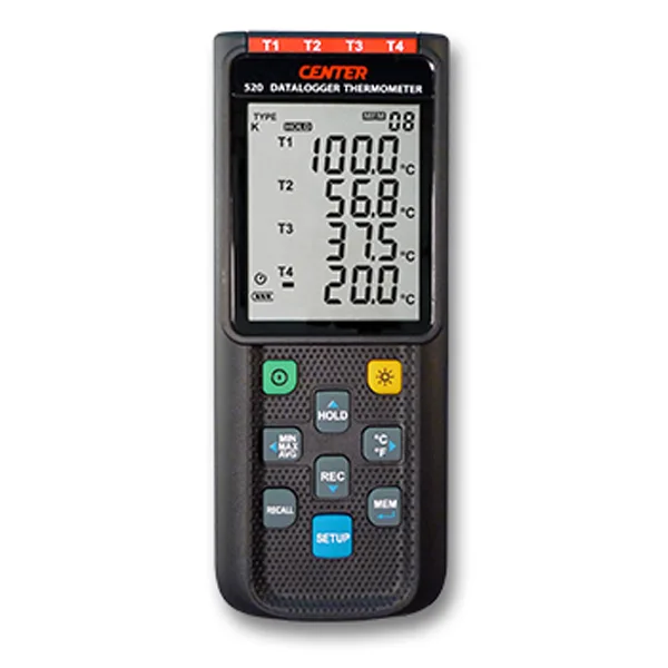 Nhiệt kế ghi dữ liệu 4 kênh Centertek CENTER-520