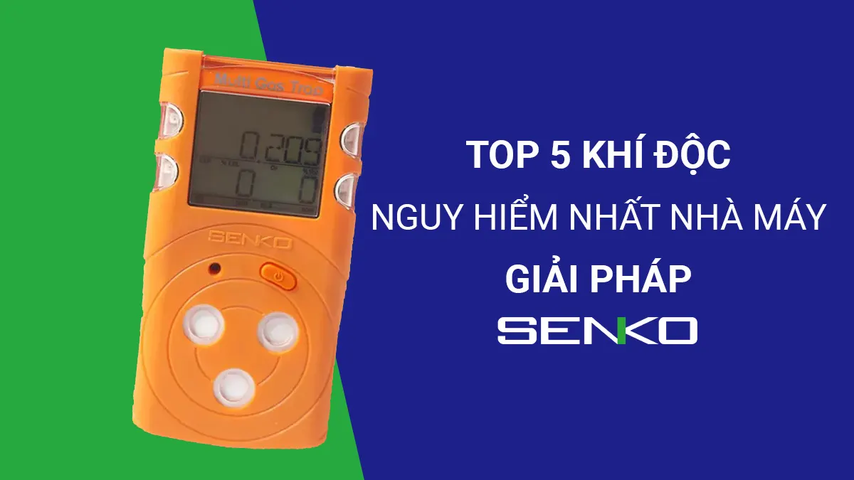 Top 5 khí độc nguy hiểm nhất trong nhà máy sản xuất Việt Nam 2026 và máy đo khí Senko